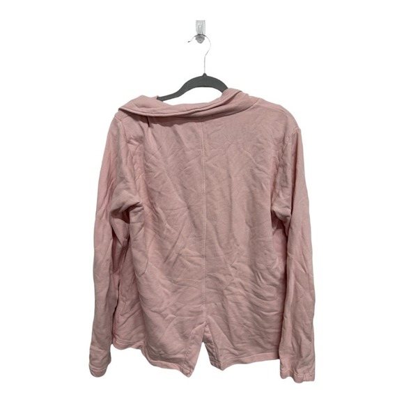 Mododoc Pink Blazer Style Cardigan 100% Cotton Button Front Size Medium - Picture 4 of 6
